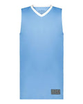 Augusta Sportswear 6887 Youth Match-Up Basketball Jersey - Columbia Blue/ White - front