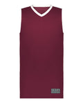 Augusta Sportswear 6887 Youth Match-Up Basketball Jersey - Maroon/ White - front