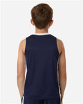 Augusta Sportswear 6887 Youth Match-Up Basketball Jersey - Navy/ White - model back