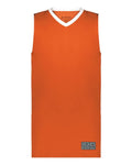 Augusta Sportswear 6887 Youth Match-Up Basketball Jersey - Orange/ White - front