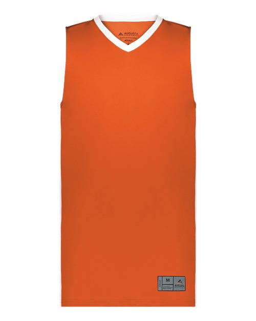 Augusta Sportswear 6887 Youth Match-Up Basketball Jersey - Orange/ White - front