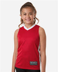Augusta Sportswear 6887 Youth Match-Up Basketball Jersey - Scarlet/ White - model front