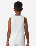 Augusta Sportswear 6887 Youth Match-Up Basketball Jersey - White/ Graphite - model back