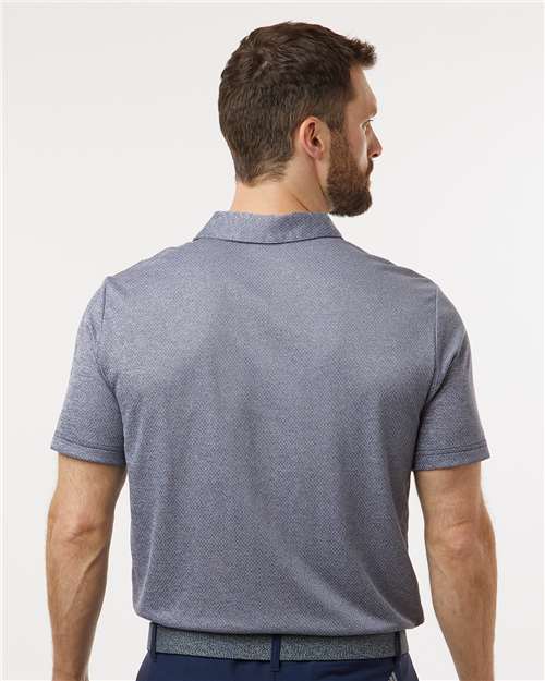 Adidas A591 Men's Space Dyed Polo - Collegiate Navy Melange - model back