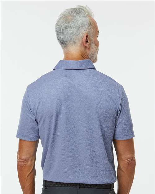Adidas A591 Men's Space Dyed Polo - Collegiate Royal Melange - model back
