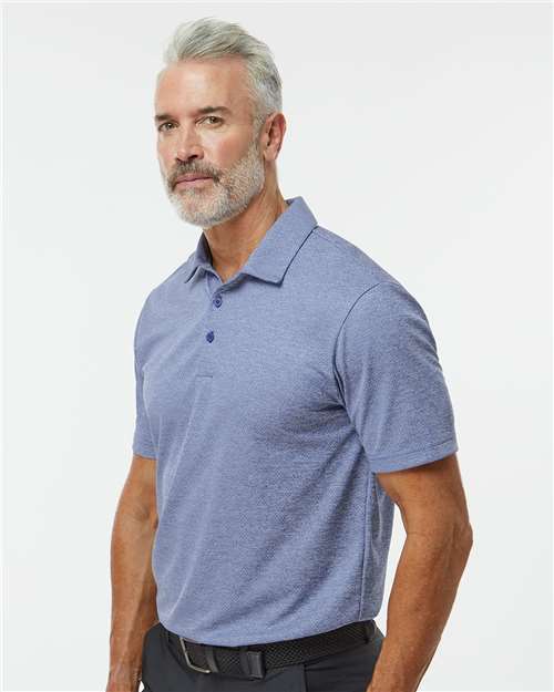 Adidas A591 Men's Space Dyed Polo - Collegiate Royal Melange - model side