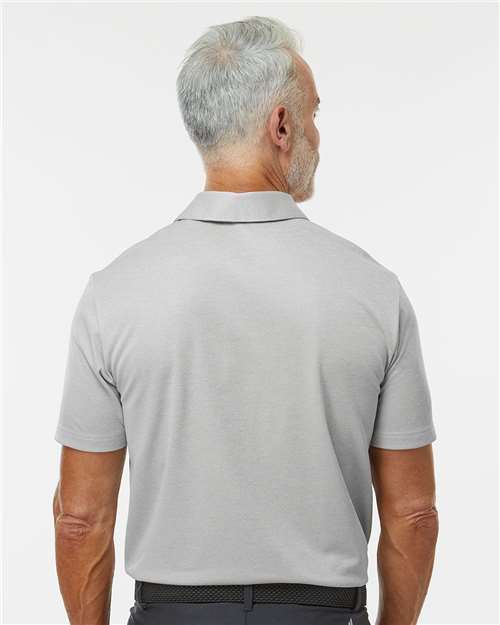 Adidas A591 Men's Space Dyed Polo - Grey One Heather - model back