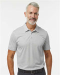 Adidas A591 Men's Space Dyed Polo - Grey One Heather - model front