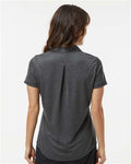 Adidas A592 Women's Space Dyed Polo - Black Melange - model back