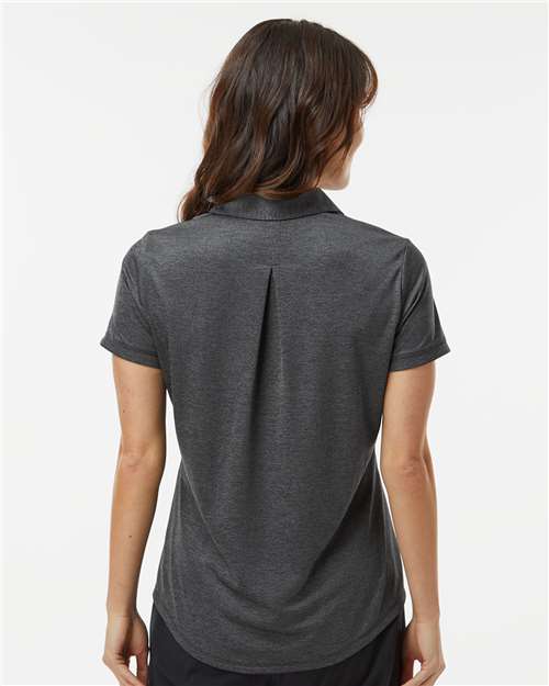 Adidas A592 Women's Space Dyed Polo - Black Melange - model back
