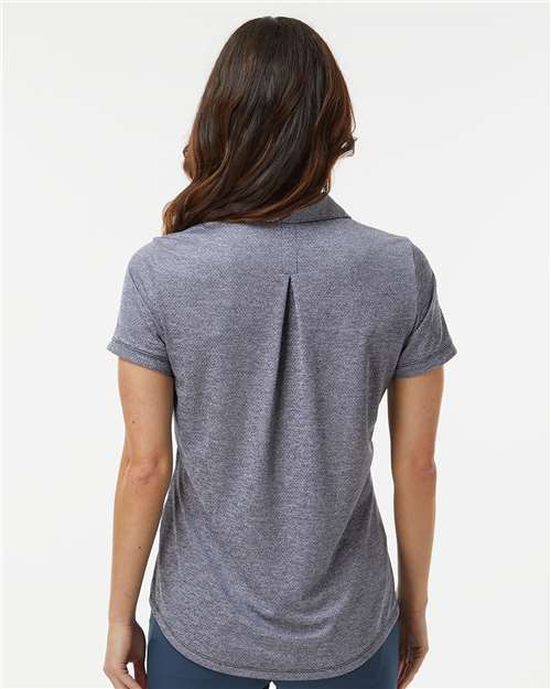 Adidas A592 Women's Space Dyed Polo - Collegiate Navy Melange - model back