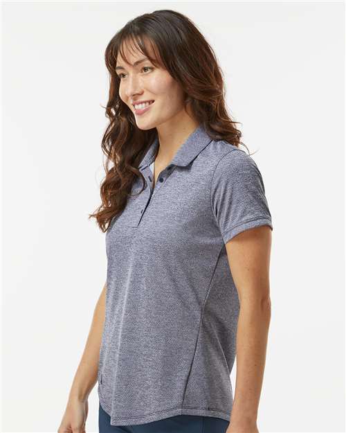 Adidas A592 Women's Space Dyed Polo - Collegiate Navy Melange - model side