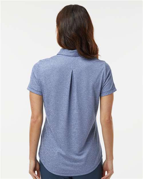 Adidas A592 Women's Space Dyed Polo - Collegiate Royal Melange - model back