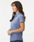 Adidas A592 Women's Space Dyed Polo - Collegiate Royal Melange - model side