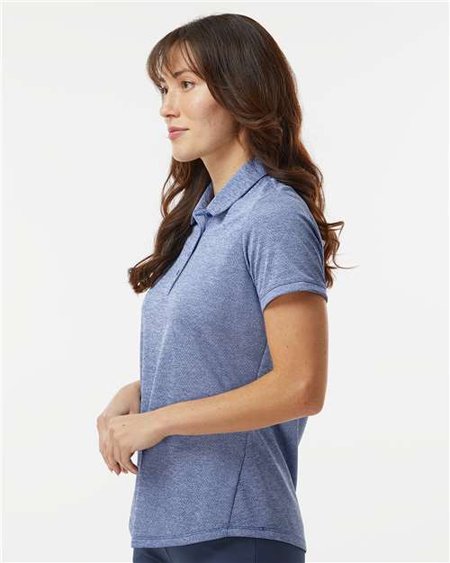 Adidas A592 Women's Space Dyed Polo - Collegiate Royal Melange - model side