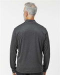 Adidas A593 Men's Space Dyed Quarter-Zip Pullover - Black Melange - model back