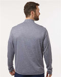 Adidas A593 Men's Space Dyed Quarter-Zip Pullover - Collegiate Navy Melange - model back