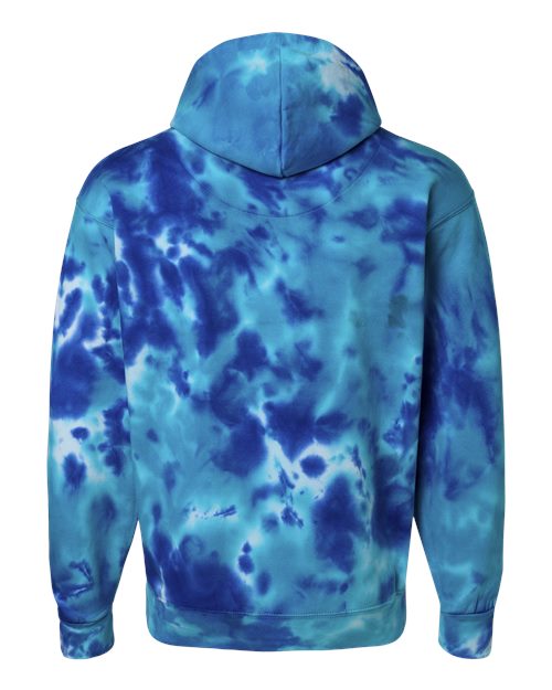 Colortone 8777 Unisex Tie-Dyed Hooded Sweatshirt - Multi Blue - back