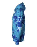 Colortone 8777 Unisex Tie-Dyed Hooded Sweatshirt - Multi Blue - side
