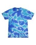 Colortone 1000 Unisex Multi-Color Tie-Dyed T-Shirt - Multi Blue - front