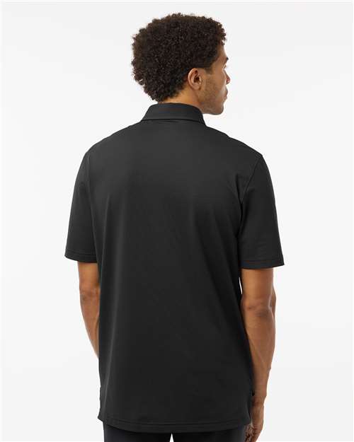 Adidas A595 Men's Full Button Down Short Sleeve Shirt - Black - model back