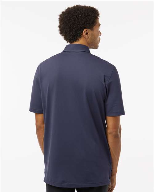 Adidas A595 Men's Full Button Down Short Sleeve Shirt - Shadow Navy - model back