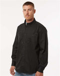 DRI DUCK 4450 Men's Craftsman Woven Shirt - Black - model side