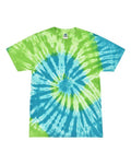 Colortone 1000Y Youth Multi-Color Tie-Dyed T-Shirt - Saint Lucia - front
