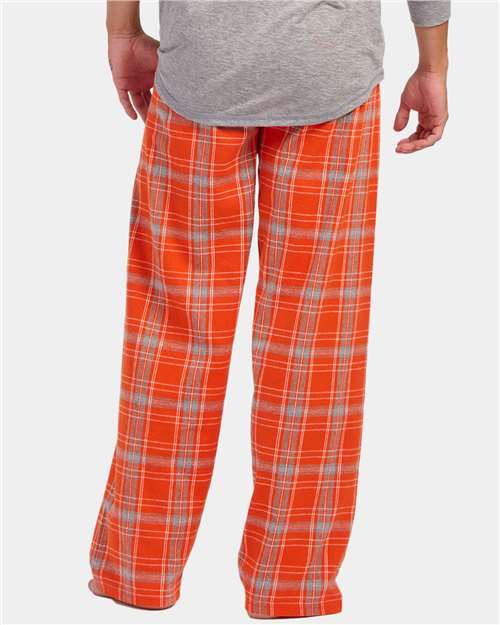 Boxercraft BM6624 Men's Harley Flannel Pants - Burnt Orange Kingston Plaid - model back