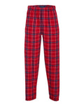 Boxercraft BM6624 Men's Harley Flannel Pants - Brick Red Kingston - front