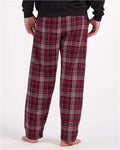 Boxercraft BM6624 Men's Harley Flannel Pants - Maroon Plaid - back