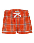 Boxercraft BW6501 Women's Flannel Shorts - Burnt Orange Kingston Plaid - front