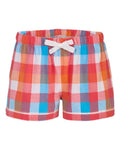 Boxercraft BW6501 Women's Flannel Shorts - Paradise Buffalo Check - front
