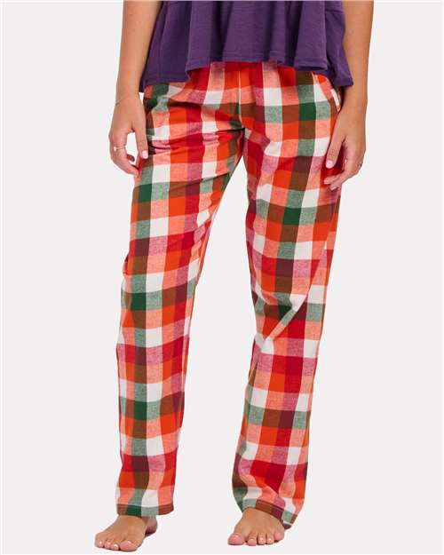Boxercraft BW6620 Women's Haley Flannel Pants - Autumn Buffalo Check - model front