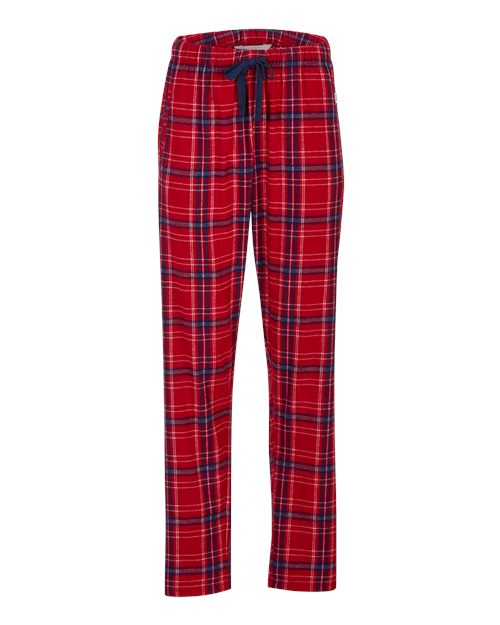 Boxercraft BW6620 Women's Haley Flannel Pants - Brick Red Kingston - front