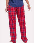 Boxercraft BW6620 Women's Haley Flannel Pants - Brick Red Kingston - model back
