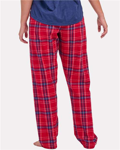 Boxercraft BW6620 Women's Haley Flannel Pants - Brick Red Kingston - model back