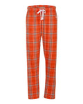 Boxercraft BW6620 Women's Haley Flannel Pants - Burnt Orange Kingston Plaid - front