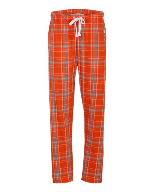 Boxercraft BW6620 Women's Haley Flannel Pants - Burnt Orange Kingston Plaid - front