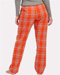 Boxercraft BW6620 Women's Haley Flannel Pants - Burnt Orange Kingston Plaid - model back
