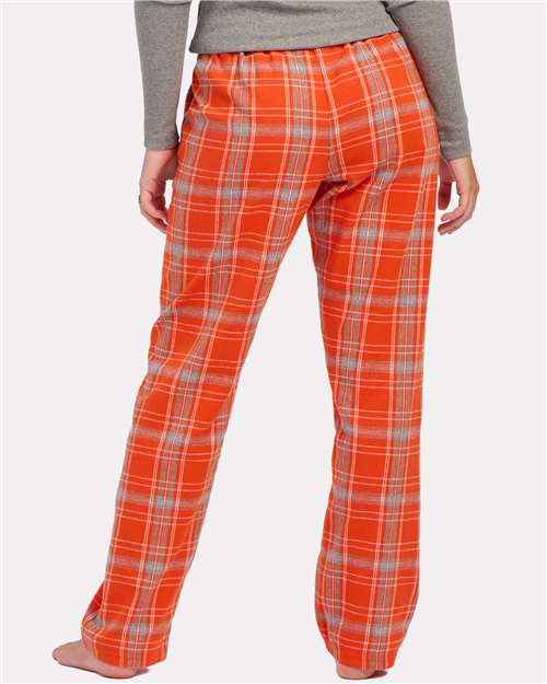 Boxercraft BW6620 Women's Haley Flannel Pants - Burnt Orange Kingston Plaid - model back