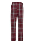 Boxercraft BW6620 Women's Haley Flannel Pants - Maroon Plaid - back