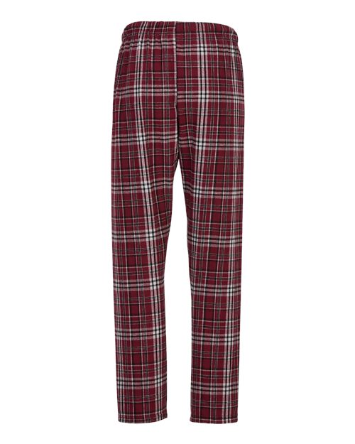 Boxercraft BW6620 Women's Haley Flannel Pants - Maroon Plaid - back