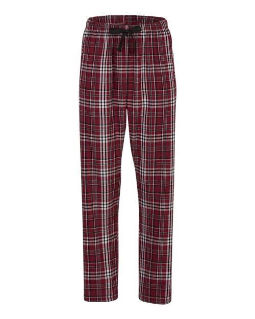 Boxercraft BW6620 Women's Haley Flannel Pants - Maroon Plaid - front