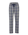 Boxercraft BW6620 Women's Haley Flannel Pants - Oxford Heather/ Navy Kingston - front