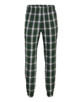 Boxercraft BM6625 Unisex Flannel Joggers - Green/ White Plaid - front