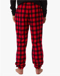 Boxercraft BM6625 Unisex Flannel Joggers - Red/ Black Buffalo - model back