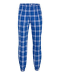 Boxercraft BM6625 Unisex Flannel Joggers - Royal/ Silver Plaid - front