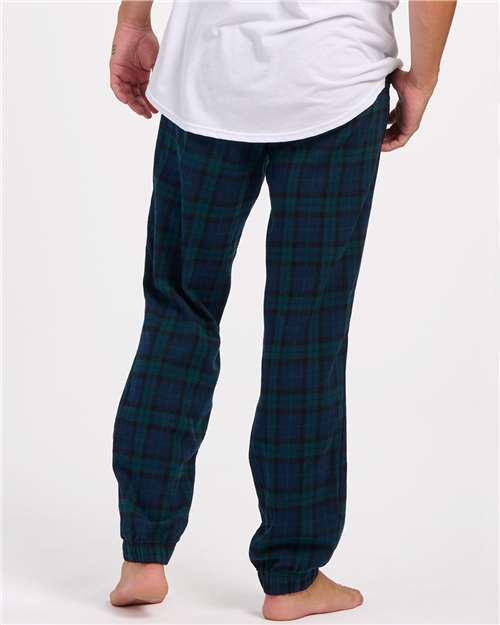 Boxercraft BM6625 Unisex Flannel Joggers - Scottish Tartan Plaid - model back