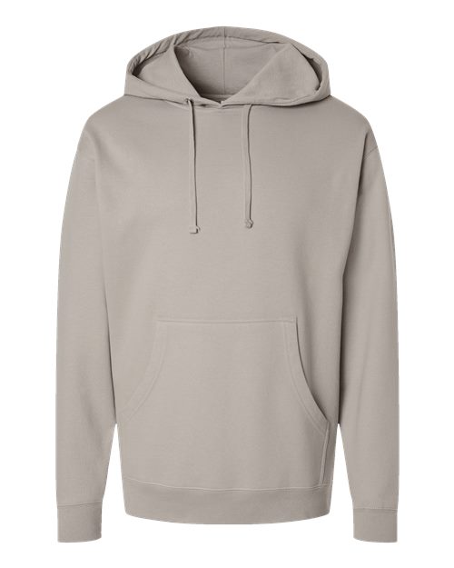 Independent Trading Co. SS4500 Midweight Hooded Sweatshirt - Cement - flat front